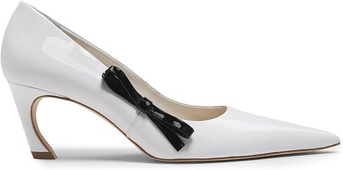 22élevé 65MM Contrast Bow-Detail Patent Leather Pumps in Saudi Arabia