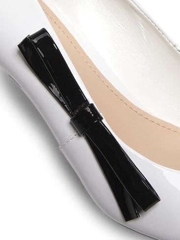 22élevé 65MM Contrast Bow-Detail Patent Leather Pumps in Saudi Arabia