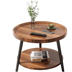 Sofa Side Table & Bedside Table - Modern Simple Double-Layer Design - Perfect for Balcony or Living Room - 40cm in Saudi Arabia