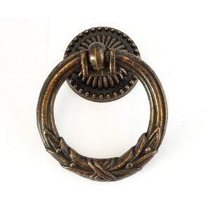 Vintage Look Single Drop Pull Ring Knob Drawer Pull Pendant Dresser Pull Handles Dark Antique Copper in Saudi Arabia