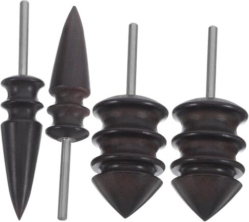 Angoily 4pcs Leather Polishing Tools Double-Ended Sanding Sticks for Leathercraft Woodworking Edge Polishing Tool for DIY Projects in Saudi Arabia