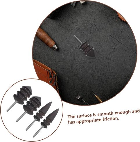 Angoily 4pcs Leather Polishing Tools Double-Ended Sanding Sticks for Leathercraft Woodworking Edge Polishing Tool for DIY Projects in Saudi Arabia