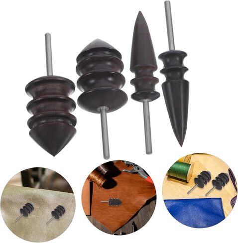 Angoily 4pcs Leather Polishing Tools Double-Ended Sanding Sticks for Leathercraft Woodworking Edge Polishing Tool for DIY Projects in Saudi Arabia