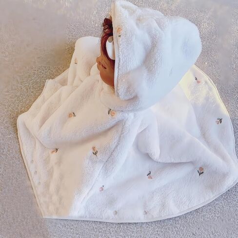 Warm Baby Hooded Cloak,Toddler Poncho Cape Shawl Snowsuit Winter Outfit Snow Jacket Coat for Boys Girls 1-3 Years in Saudi Arabia