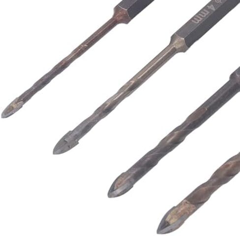 4PCS Masonry Drill Bit 3mm 4mm 5mm 6mm Concrete Drilling Bit Set for Tile Slate Glass Plastic in Saudi Arabia