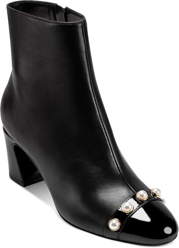 KARL LAGERFELD Women's Dalyn Heeled Bootie with Pearl Embellishments Fashion Boot in Saudi Arabia