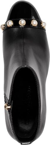 KARL LAGERFELD Women's Dalyn Heeled Bootie with Pearl Embellishments Fashion Boot in Saudi Arabia