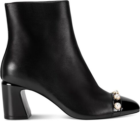 KARL LAGERFELD Women's Dalyn Heeled Bootie with Pearl Embellishments Fashion Boot in Saudi Arabia
