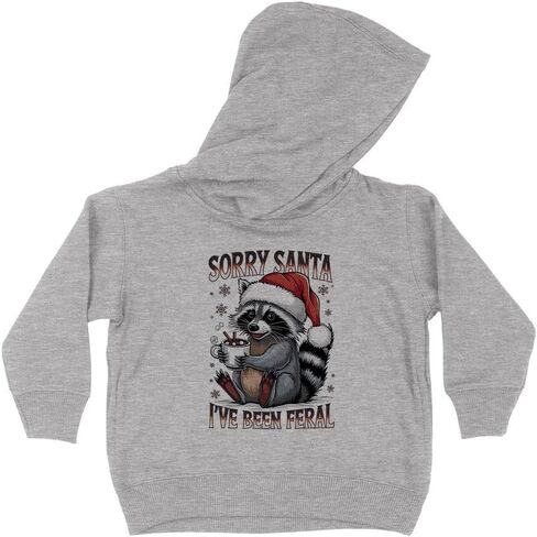 Feral Raccoon Sorry Santa Kids Hoodie Sweatshirt Toddler in Saudi Arabia