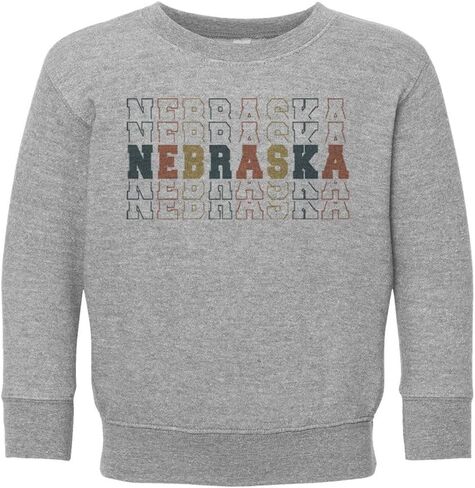Stacked Nebraska Kids Sweatshirt Toddler in Saudi Arabia