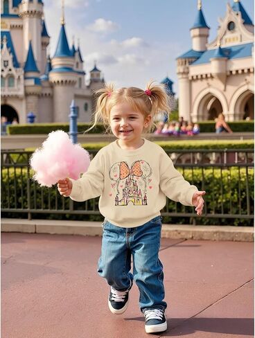 Magical Crewneck Sweatshirt for Toddler Girl Magic Castle Long Sleeve Shirts Kingdom Holiday Family Vacation Outfit in Saudi Arabia
