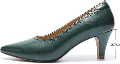 Mona flying Women's Leather Pointed Toe Dress Pumps Comfort High Heels Office Work Shoes for Ladies in Saudi Arabia