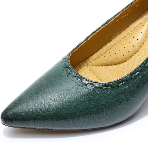 Mona flying Women's Leather Pointed Toe Dress Pumps Comfort High Heels Office Work Shoes for Ladies in Saudi Arabia