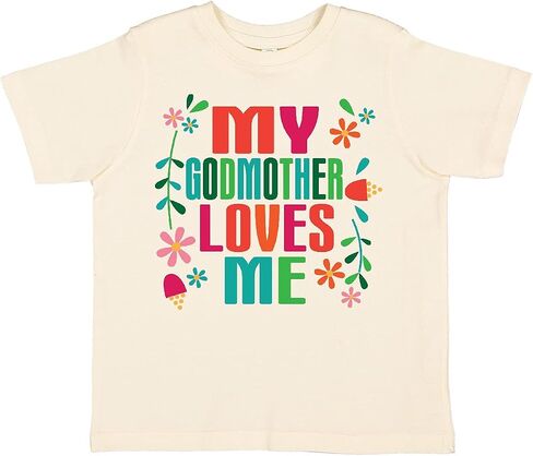 تي شيرت Inktastic My Godmother Loves Me للفتيات الصغار in Kuwait