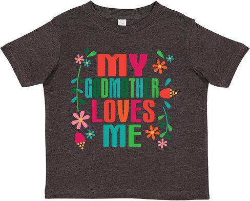 تي شيرت Inktastic My Godmother Loves Me للفتيات الصغار in Kuwait