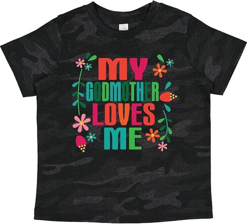 تي شيرت Inktastic My Godmother Loves Me للفتيات الصغار in Kuwait