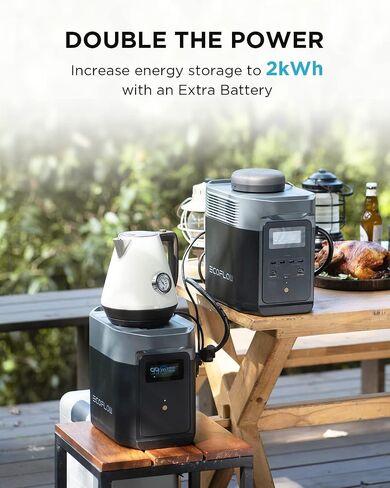 EF ECOFLOW Delta 2 Smart Extra Battery, 1024Wh LiFePO4 Expansion Battery for Power Station DELTA2 in Kuwait