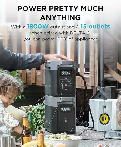 EF ECOFLOW Delta 2 Smart Extra Battery, 1024Wh LiFePO4 Expansion Battery for Power Station DELTA2 in Kuwait