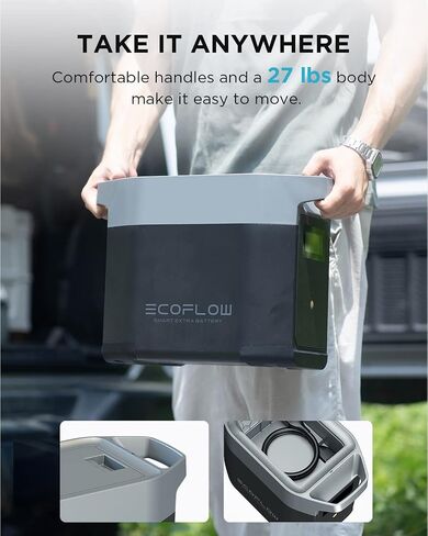 EF ECOFLOW Delta 2 Smart Extra Battery, 1024Wh LiFePO4 Expansion Battery for Power Station DELTA2 in Kuwait