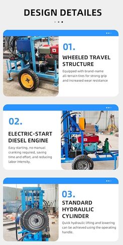 Portable Mini Water Well Driller, Heavy-Duty Compact Drilling Rig for Rural Land, Irrigation Projects & Remote Construction Sites, Easy-to-Operate Residential Well Drilling Tool in Saudi Arabia