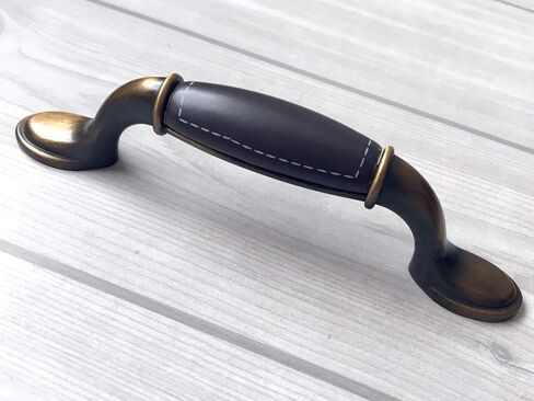 3.75" C-C Drawer Pull Handles Cabinet Knobs Dresser Pull Kitchen Door Handles Ceramic Coffee Brown Gold Bronze Hardware Porcelain 3 3/4" 96 mm Centers/C-C:3.75" (L:5.7) in Saudi Arabia