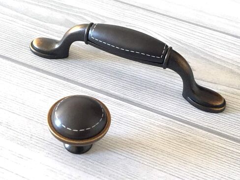 3.75" C-C Drawer Pull Handles Cabinet Knobs Dresser Pull Kitchen Door Handles Ceramic Coffee Brown Gold Bronze Hardware Porcelain 3 3/4" 96 mm Centers/C-C:3.75" (L:5.7) in Saudi Arabia