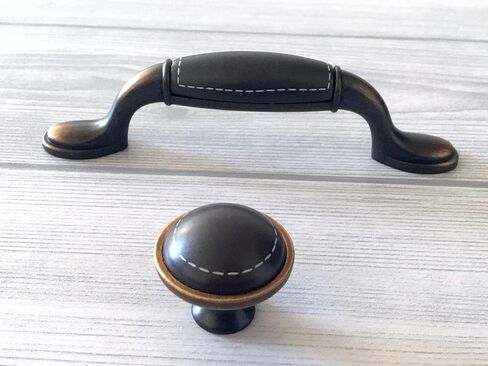 3.75" C-C Drawer Pull Handles Cabinet Knobs Dresser Pull Kitchen Door Handles Ceramic Coffee Brown Gold Bronze Hardware Porcelain 3 3/4" 96 mm Centers/C-C:3.75" (L:5.7) in Saudi Arabia