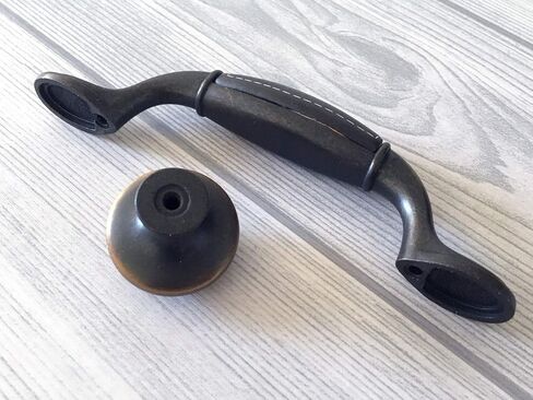 3.75" C-C Drawer Pull Handles Cabinet Knobs Dresser Pull Kitchen Door Handles Ceramic Coffee Brown Gold Bronze Hardware Porcelain 3 3/4" 96 mm Centers/C-C:3.75" (L:5.7) in Saudi Arabia