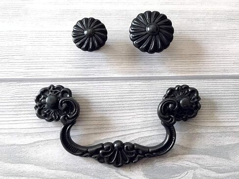 4" C-C Vintage Style Bail Drawer Pull Drop Swing Handles Dresser Pulls Cabinet Knob Antique Black in Saudi Arabia