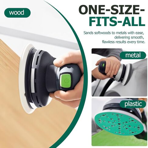 6-Inch Sanding Discs 50 Pack, 49-Hole Hook and Loop, Film Backed Sandpaper Assortment – Grits 80/120/150/180/220, Compatible with Festool Sanders in Saudi Arabia
