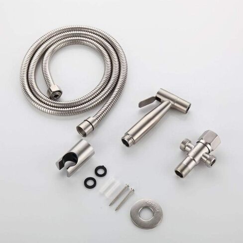 دش محمول باليد، بخاخ حفاضات من القماش الإسلامي متوافق مع الغسيل الخلفي - مجموعة مسدس رش من الفولاذ المقاوم للصدأ 304، مجموعة رأس للحمام، رفيق المرحاض، مثبت على الحائط in Kuwait