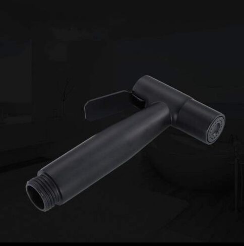 طقم رذاذ المرحاض المحمول 304 من الفولاذ المقاوم للصدأ - مسدس رش لتنظيف المرحاض باللون الأسود، غسالة، مؤخرة، فوهة تنظيف، مرحاض، مرحاض، مثبت على الحائط بالضغط in Kuwait