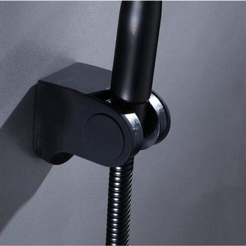 طقم رذاذ المرحاض المحمول 304 من الفولاذ المقاوم للصدأ - مسدس رش لتنظيف المرحاض باللون الأسود، غسالة، مؤخرة، فوهة تنظيف، مرحاض، مرحاض، مثبت على الحائط بالضغط in Kuwait