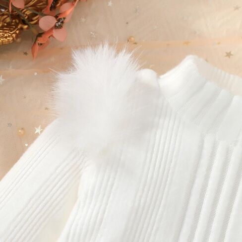 Little Princess Girls Corduroy Overall Dress with Bow and White Long Sleeve T-Shirt Set Toddler Holiday Party Outfit in Saudi Arabia
