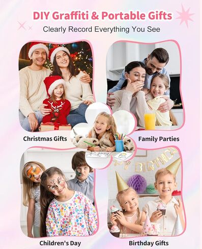 كاميرا رقمية للأطفال بطباعة فورية، كاميرا أطفال بعدسة مزدوجة بدقة 48 ميجابكسل للفتيات والأولاد هدايا عيد الميلاد، كاميرات فورية لصور السيلفي بدقة 1080 بكسل، محمولة للأطفال من سن 4 إلى 12 عامًا مع بطاقة سعة 32 جيجابايت - أزرق in Kuwait