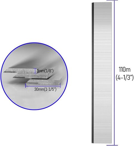 3 قطعة 110 × 30 × 3 مم شفرات المسحاج سكاكين الربط TCT HSS قابلة لإعادة الشحن لآلة النجارة (HSS - 3 قطع) in Saudi Arabia