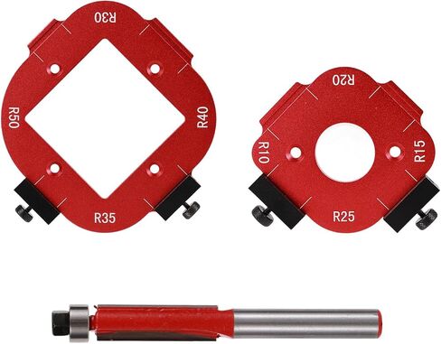 Router Template and Jig for Woodworking, Aluminum Alloy Corner Radius Guide Set R10/R15/R20/R25/R30/R35/R40/R50 for Precision Routing Furniture Edges & DIY Projects in Saudi Arabia