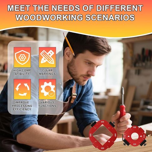 Router Template and Jig for Woodworking, Aluminum Alloy Corner Radius Guide Set R10/R15/R20/R25/R30/R35/R40/R50 for Precision Routing Furniture Edges & DIY Projects in Saudi Arabia