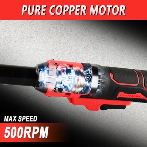 مفتاح ربط سقاطة كهربائي لاسلكي ممتد متوافق مع بطارية ميلووكي M18 محرك 3/8 بوصة 500 دورة في الدقيقة 65 قدمًا رطلًا مجموعة أدوات السقاطة الكهربائية مع محول مقبس 1/4 بوصة، ومقبس 7 قطع وامتداد 3 بوصات in Kuwait