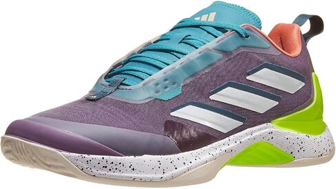حذاء التنس AVACOURT للسيدات من adidas - - Shadow/Violet/Lemon، US 8 W in Kuwait