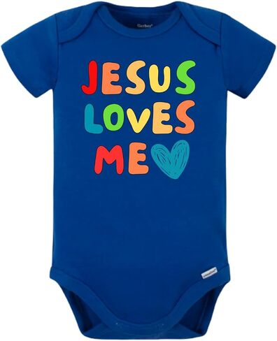 Jesus Loves Me Christian Onesie for Girls Boys - Christmas Gift - Faith Clothes for Christmas Faith Gift in Saudi Arabia