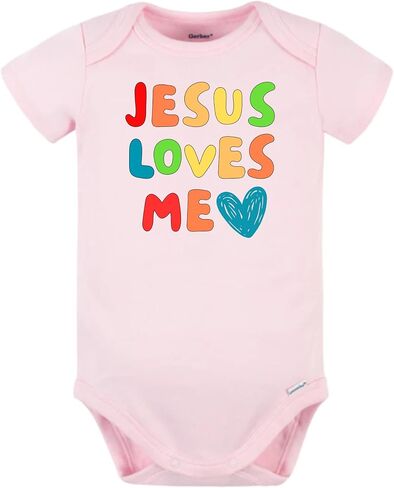 Jesus Loves Me Christian Onesie for Girls Boys - Christmas Gift - Faith Clothes for Christmas Faith Gift in Saudi Arabia