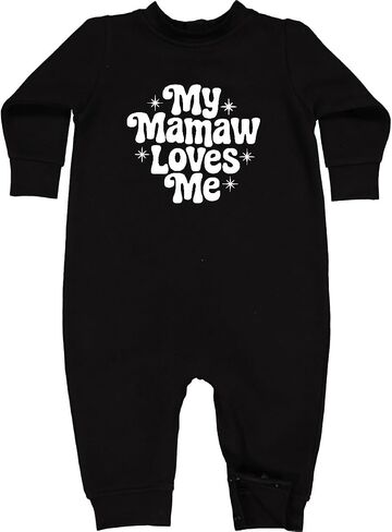 inktastic Mamaw Loves Me Grandchild Baby Fleece Romper in Saudi Arabia