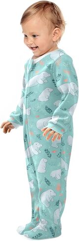 SHJI Baby One-Piece Footies Long Sleeve Rompers Pajamas Zip Front Pjs for Boys Girls kids in Saudi Arabia