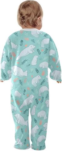 SHJI Baby One-Piece Footies Long Sleeve Rompers Pajamas Zip Front Pjs for Boys Girls kids in Saudi Arabia
