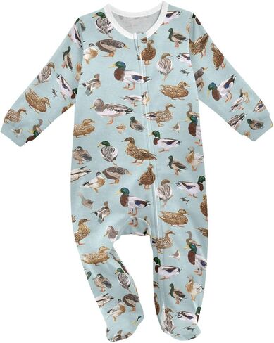 SHJI Baby One-Piece Footies Long Sleeve Rompers Pajamas Zip Front Pjs for Boys Girls kids in Saudi Arabia