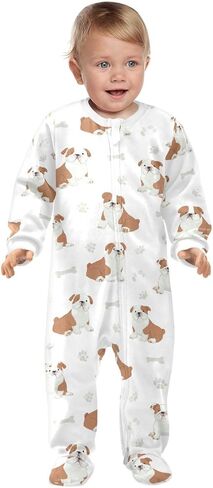 SHJI Baby One-Piece Footies Long Sleeve Rompers Pajamas Zip Front Pjs for Boys Girls kids in Saudi Arabia