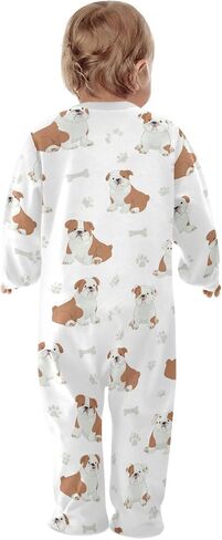 SHJI Baby One-Piece Footies Long Sleeve Rompers Pajamas Zip Front Pjs for Boys Girls kids in Saudi Arabia