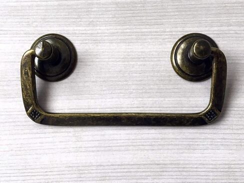 2 1/2" C-C Vintage Look Antique Bronze Bail Drawer Pull Drop Swing Handles Cabinet Knob Hardware 64 mm Centers in Saudi Arabia