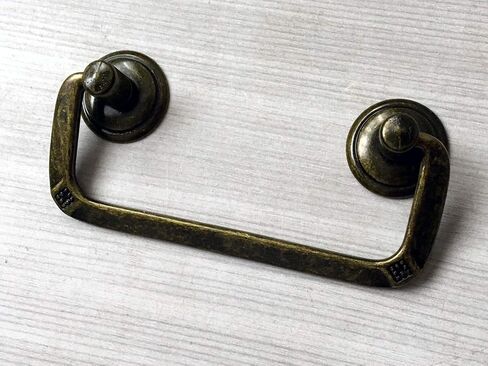 2 1/2" C-C Vintage Look Antique Bronze Bail Drawer Pull Drop Swing Handles Cabinet Knob Hardware 64 mm Centers in Saudi Arabia